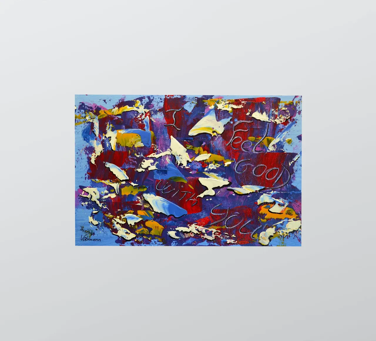 MESSAGE CACHÉ JE ME SENS BIEN AVEC TOI. autocollant de Thierry Vobmann Abstract painting