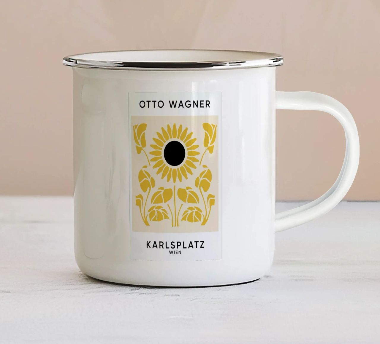 Karlsplatz Wien tazza in smalto da Florent Bodart