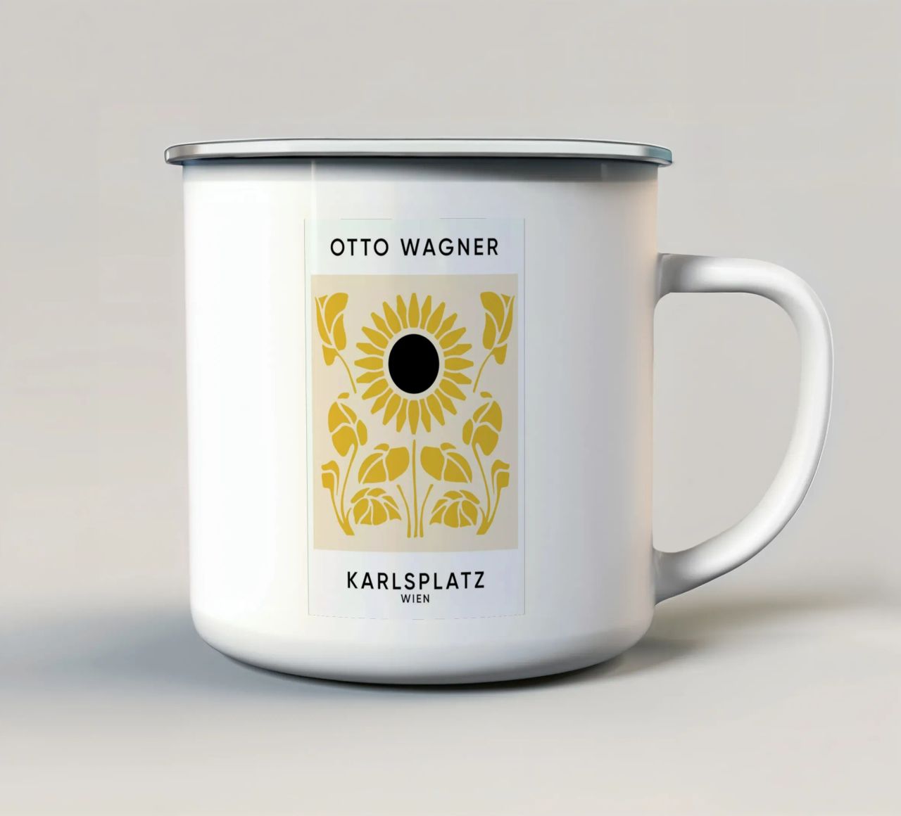 Karlsplatz Wien tazza in smalto da Florent Bodart