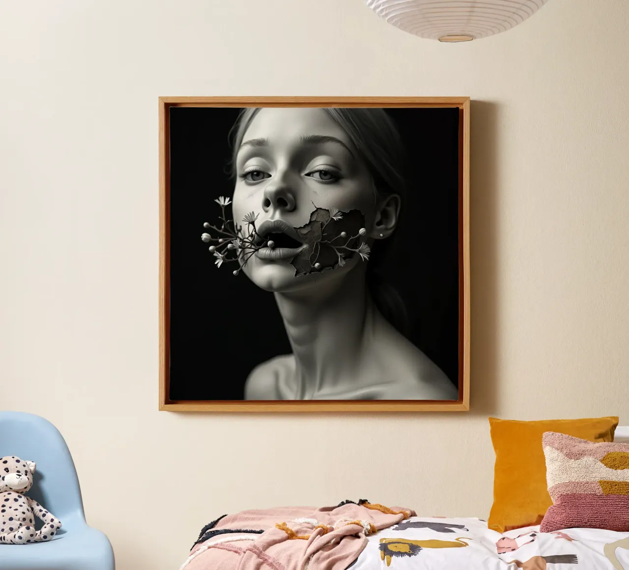 Dove ha sfondato tela con Cornice a cassetta da Dustlight Atelier
