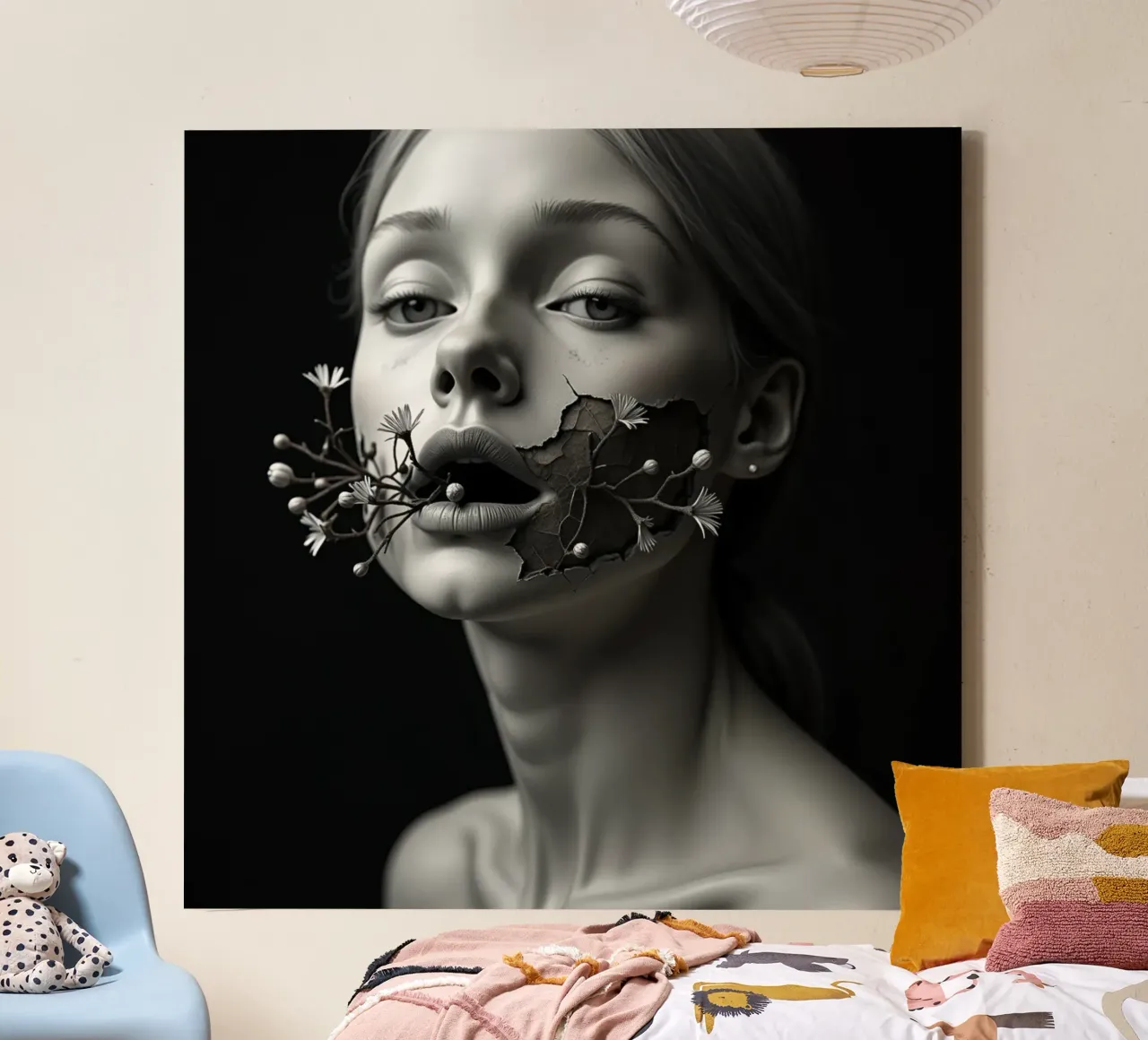 Dove ha sfondato tela con Cornice a cassetta da Dustlight Atelier