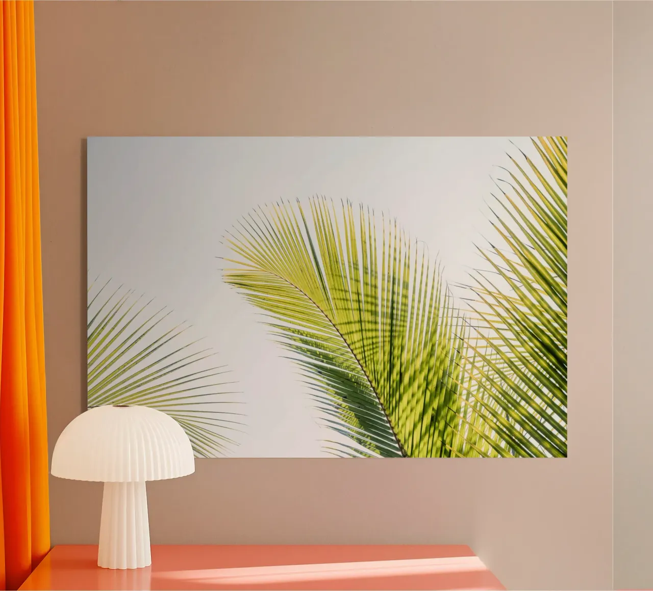 Green leaves from a palm plexiglass da photolovers
