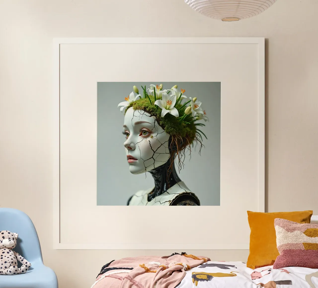 Incoronato dalla rovina poster con telaio in alluminio da Dustlight Atelier