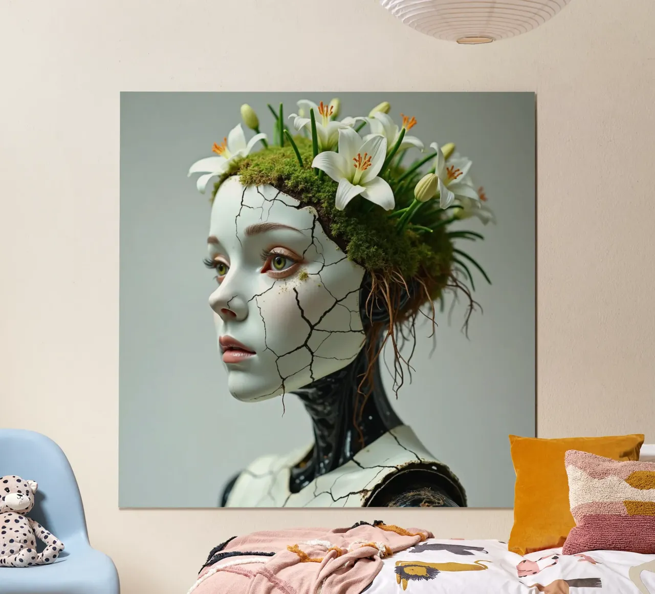 Incoronato dalla rovina poster con telaio in alluminio da Dustlight Atelier