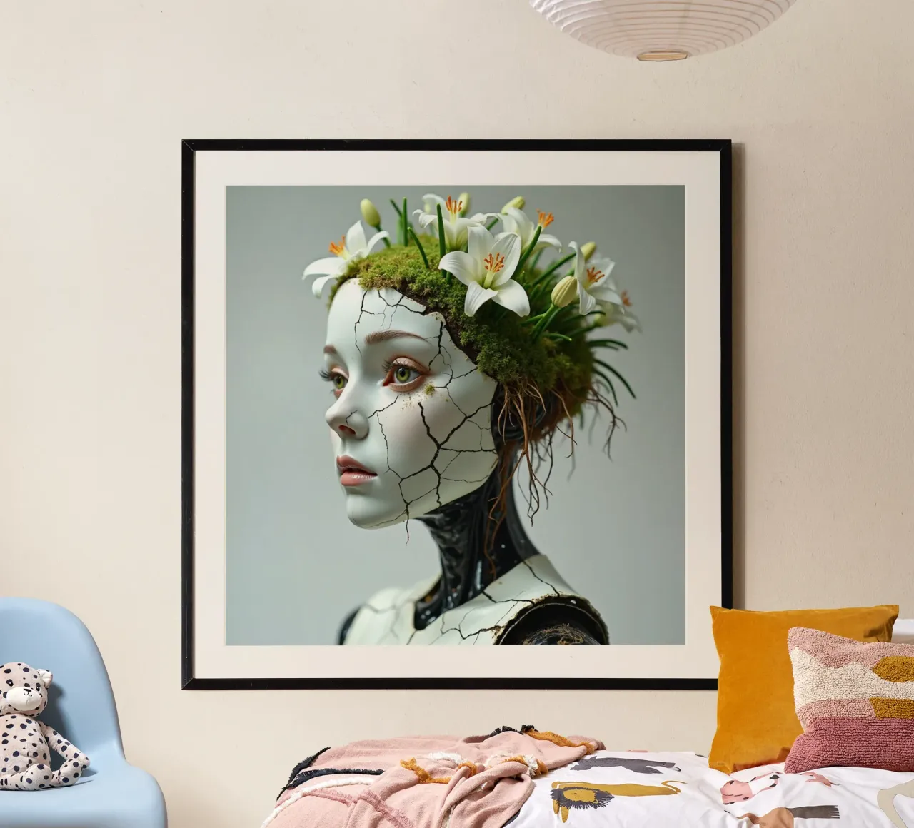 Incoronato dalla rovina poster con telaio in alluminio da Dustlight Atelier