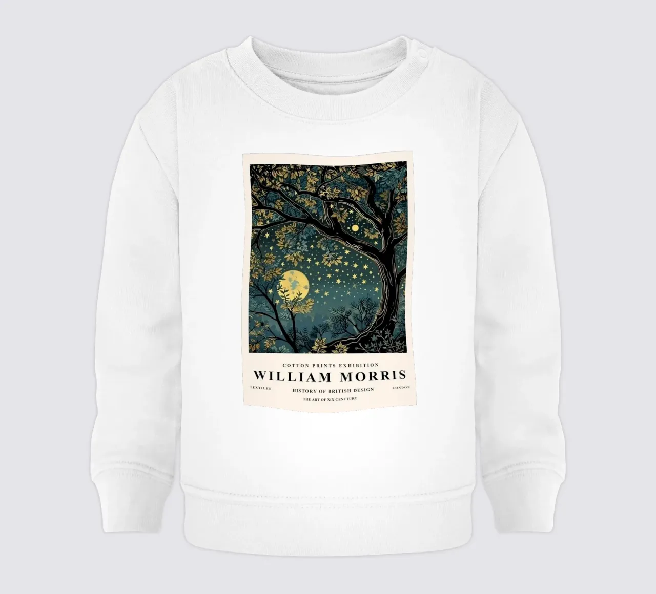 luna e stelle di notte william morris felpa neonato da komo store