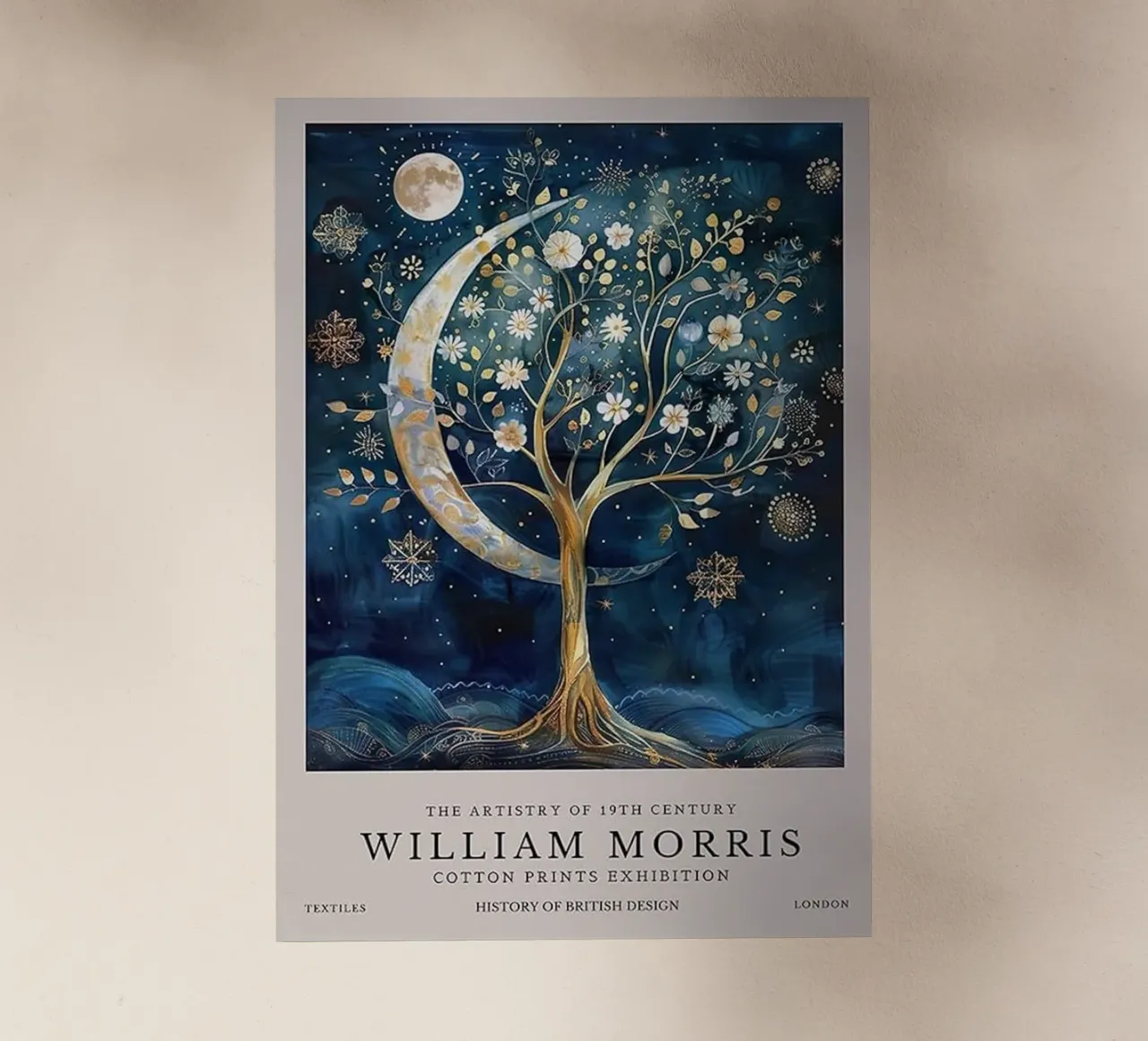 fiori serenità celeste crepuscolo william morris pellicola backlit da komo store