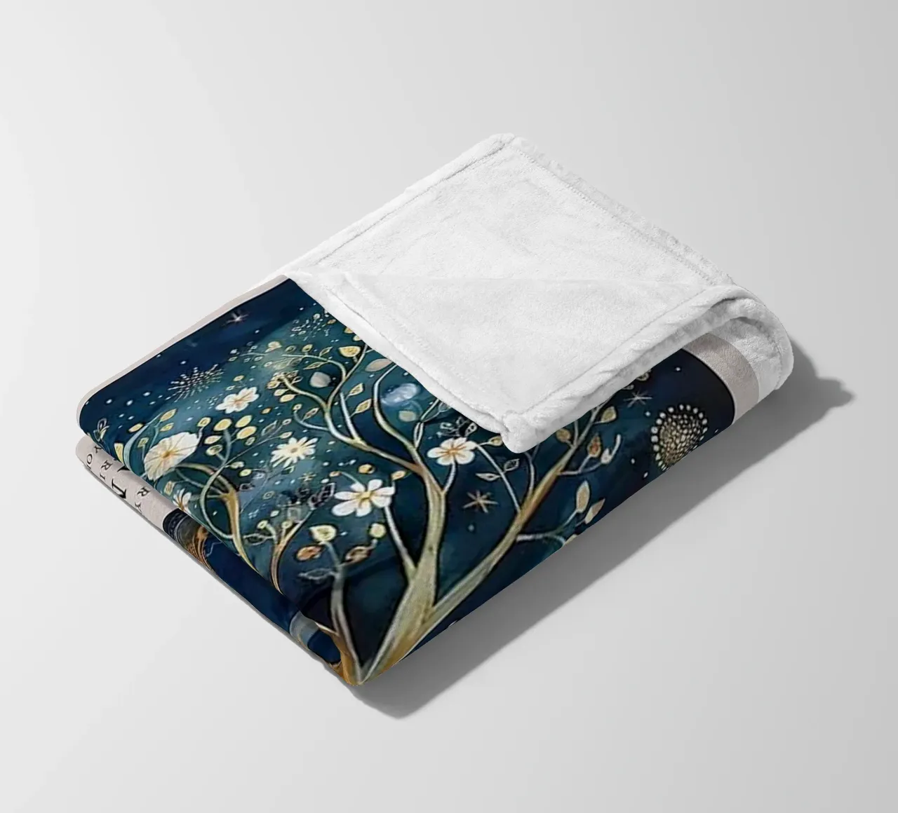 fiori serenità celeste crepuscolo william morris coperta in pile da komo store