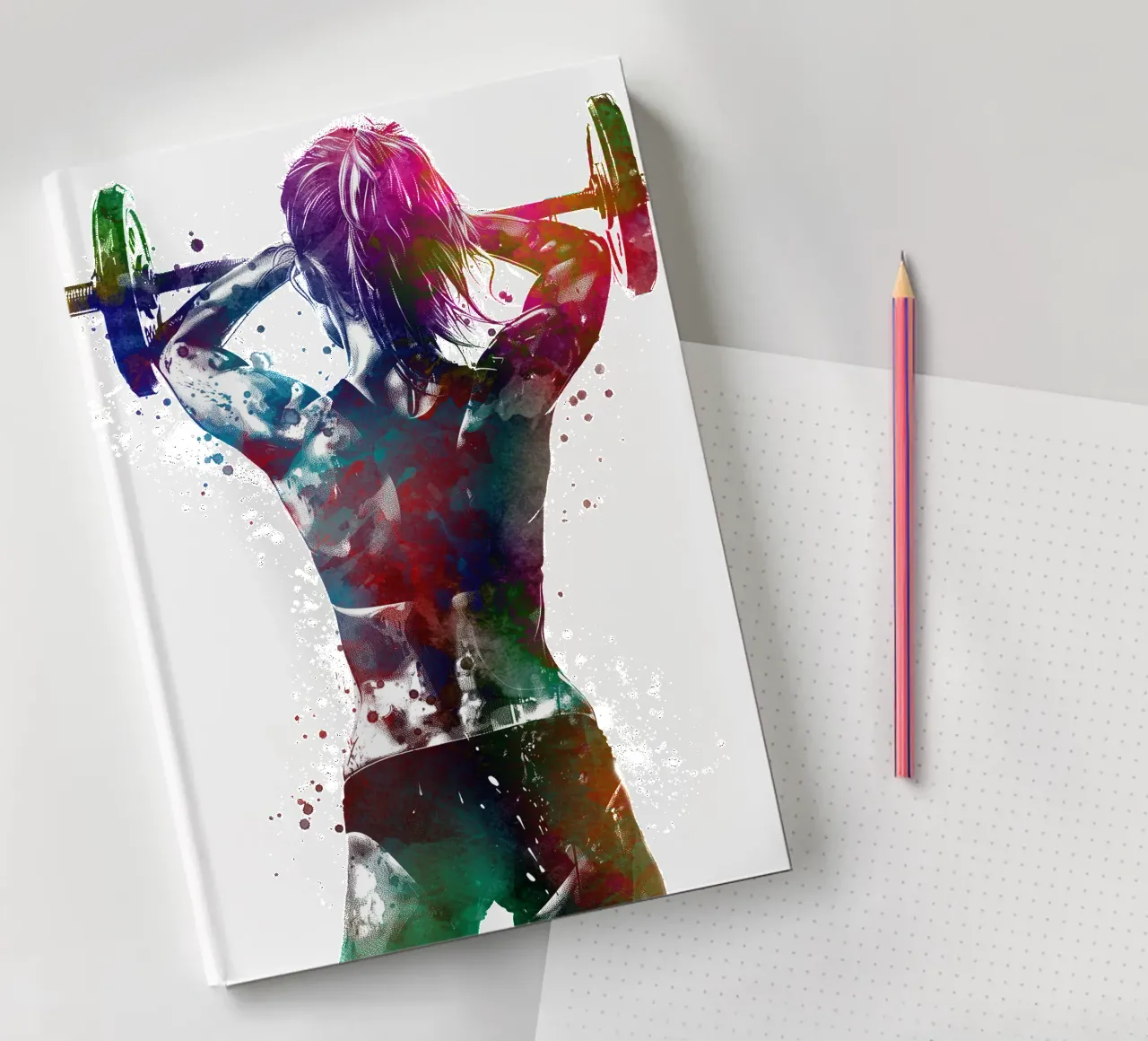 Fitness sport art blanc carnet de notes de SPORT