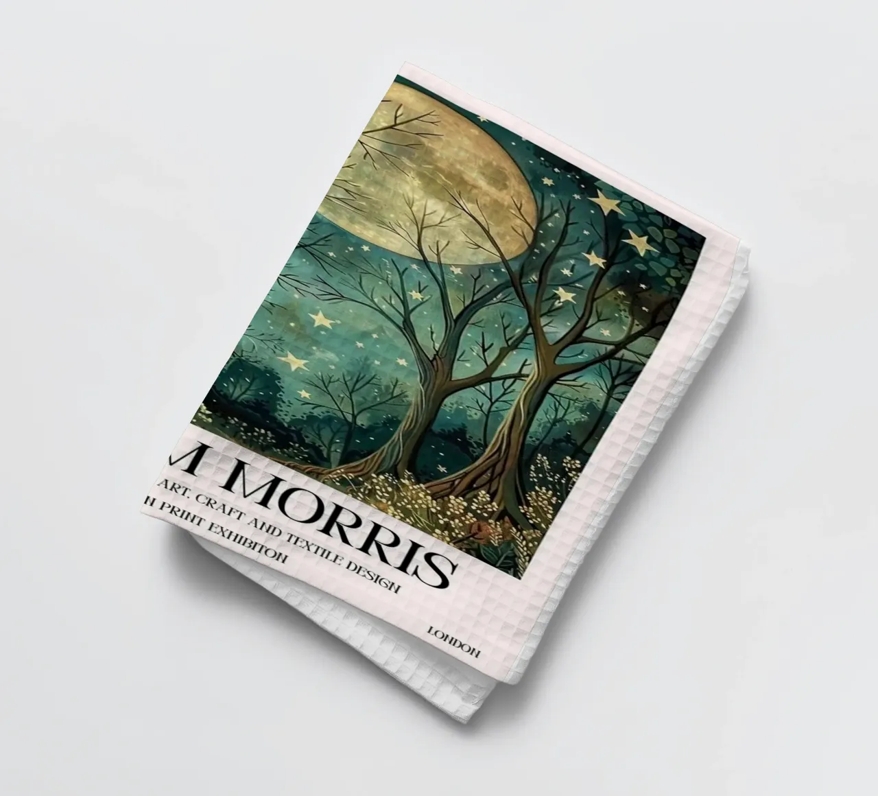 nuit de pleine lune william morris torchon de komo store
