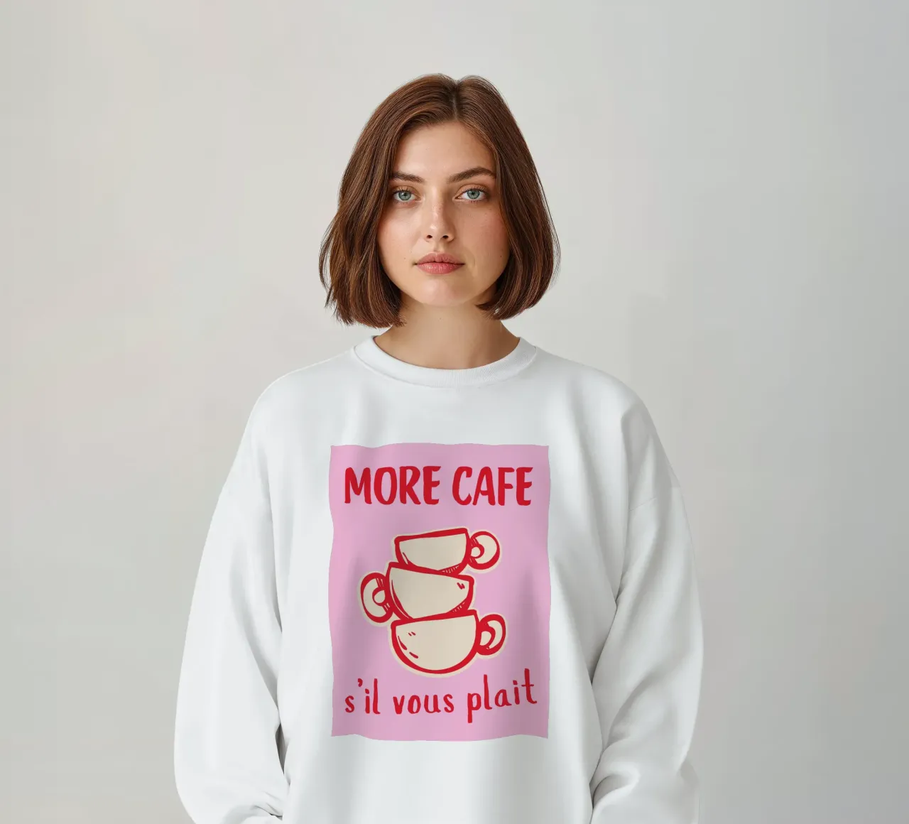 Stampa di citazioni sul caffè francese felpa da pdigitalprints