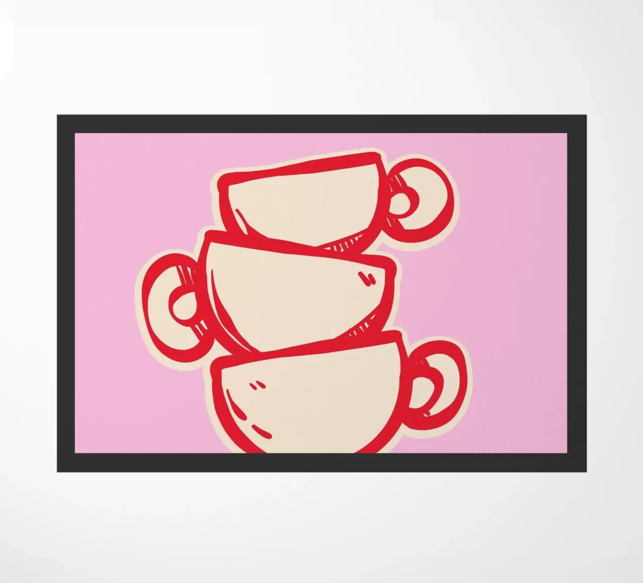 Citation sur le café français imprimée paillasson de pdigitalprints