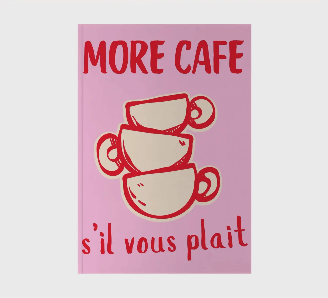 French Coffee Quote Print notebook by pdigitalprints