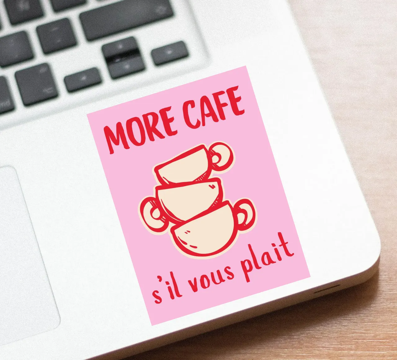 Französisch Kaffee Zitat drucken Sticker von pdigitalprints