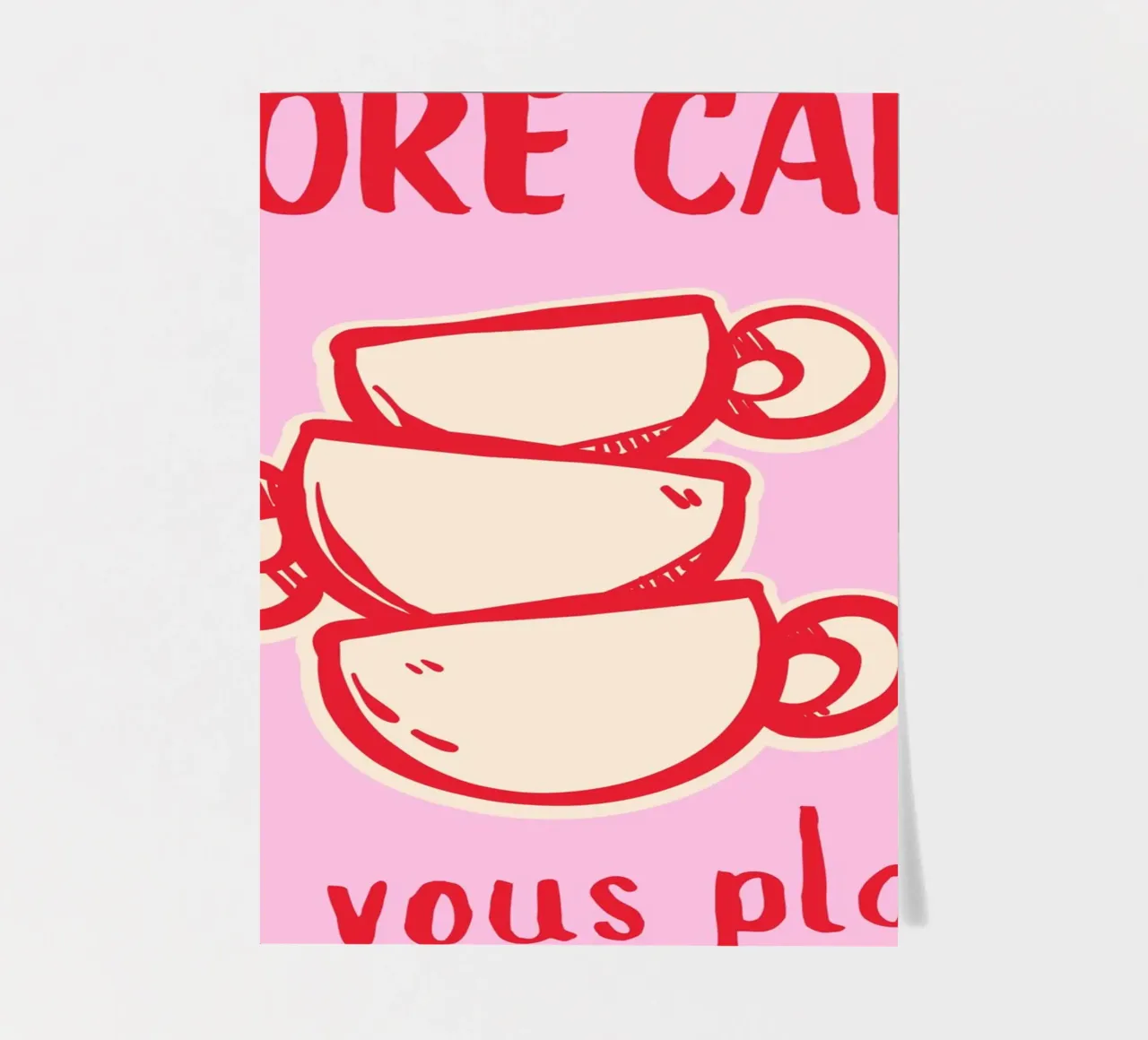 French Coffee Quote Print sticker sheet by pdigitalprints