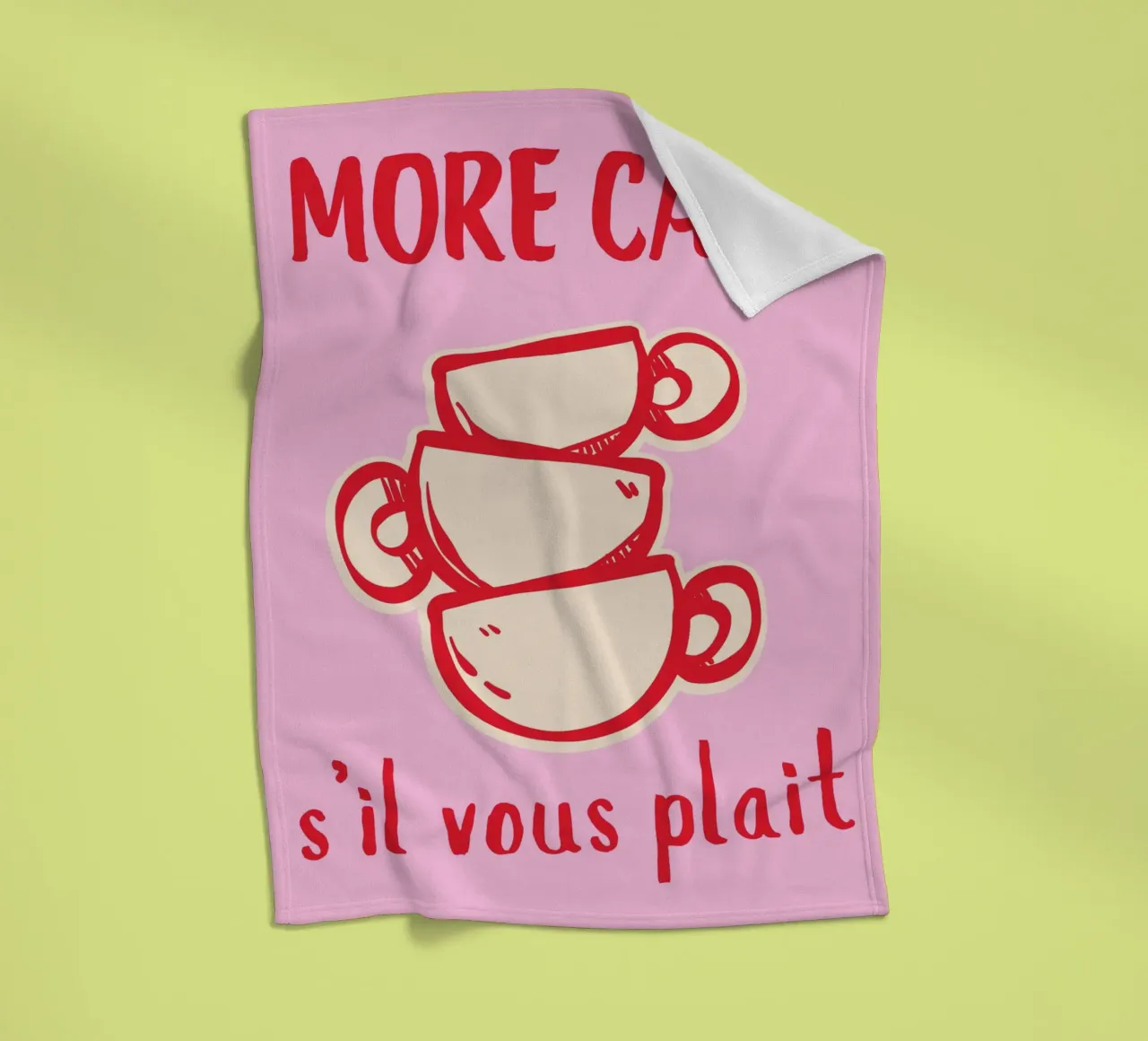 Stampa di citazioni sul caffè francese coperta in pile da pdigitalprints