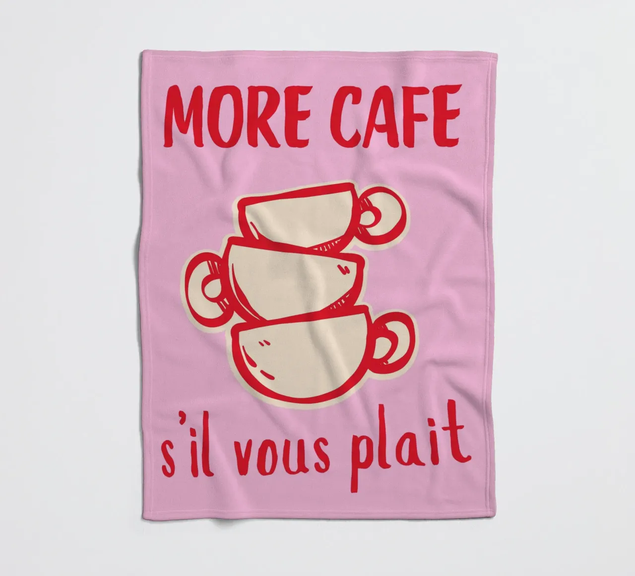 Stampa di citazioni sul caffè francese coperta in pile da pdigitalprints