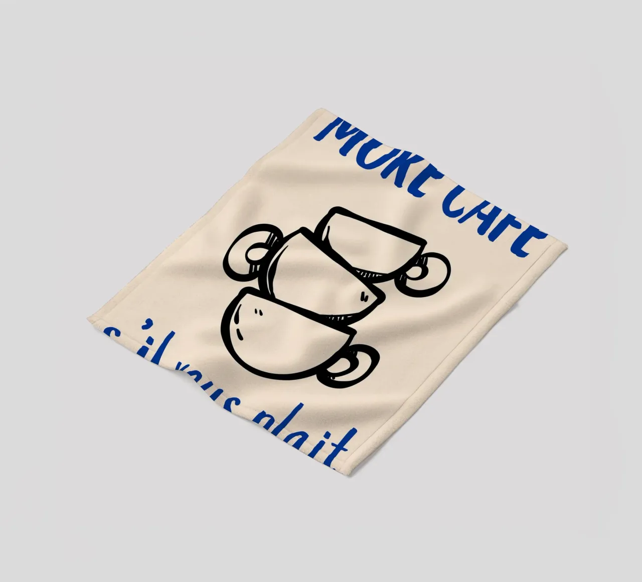 Altro Café S'il Vous Plaît coperta in pile da pdigitalprints