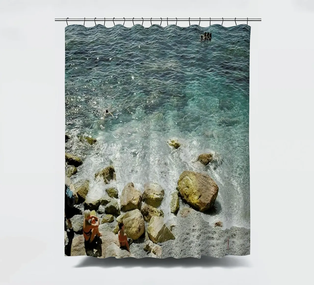 Tuscan Beach Duschvorhang von Chris Abatzis