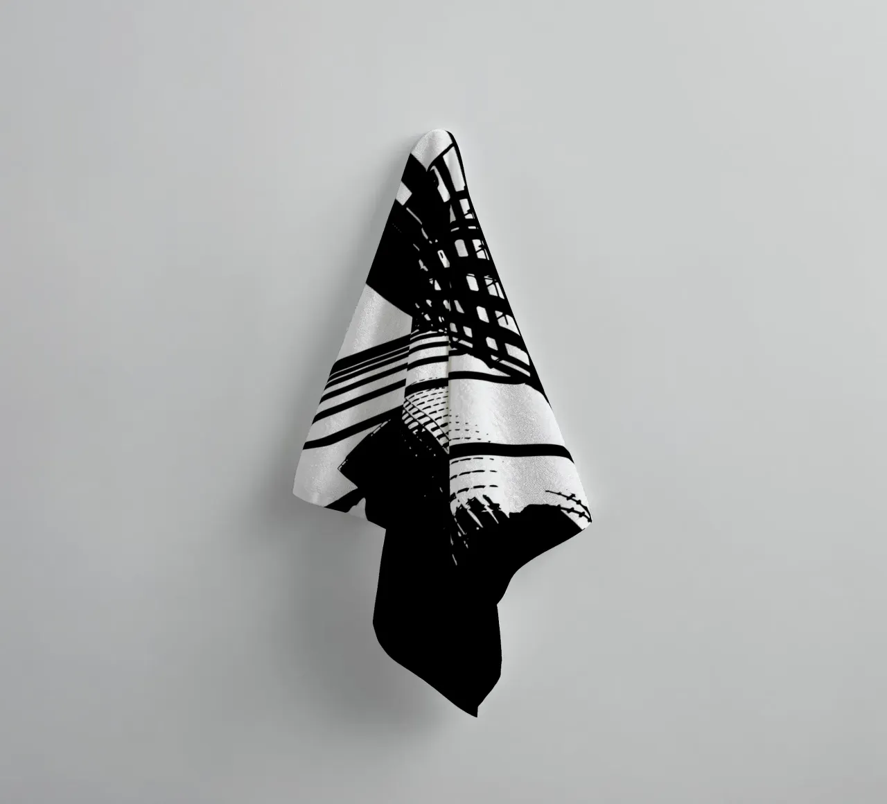 Concrete Geometry: Berlin from Below towel by Silhouetica