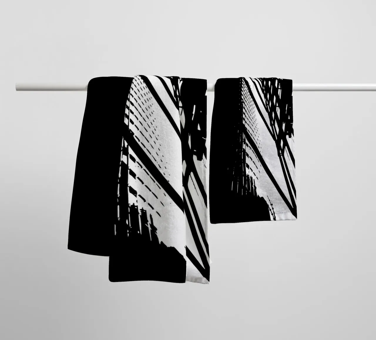 Concrete Geometry: Berlin from Below towel by Silhouetica