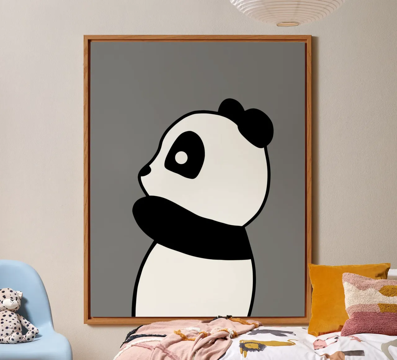 Animale della nursery - panda alluminio dibond da Little Dean