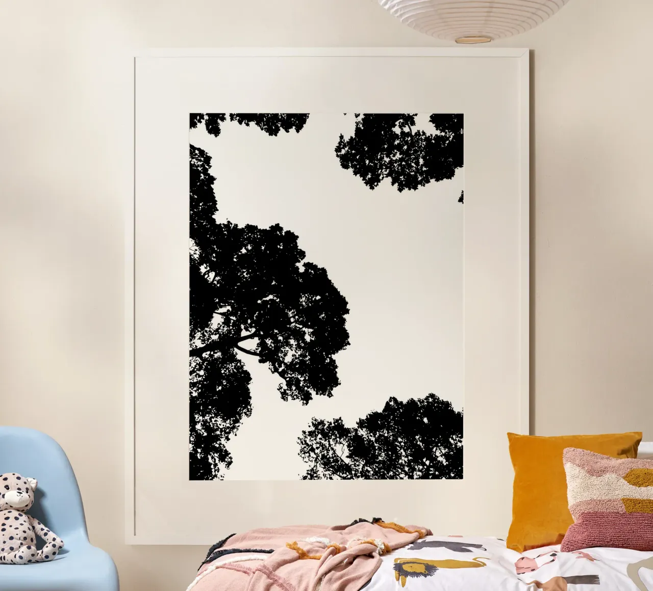 Canopy Silence poster con telaio in plastica da Silhouetica