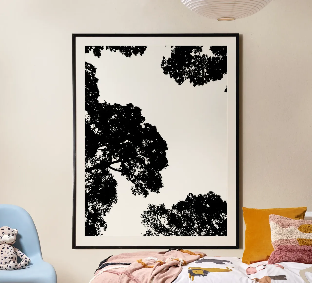 Canopy Silence poster con telaio in plastica da Silhouetica
