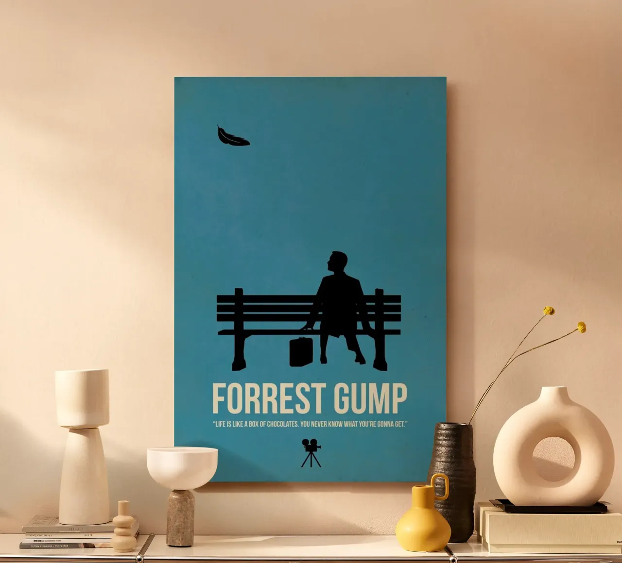 Forrest Gump alluminio dibond da Naxart