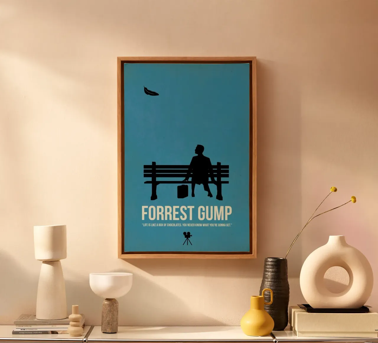 Forrest Gump canvas met Baklijst van Naxart