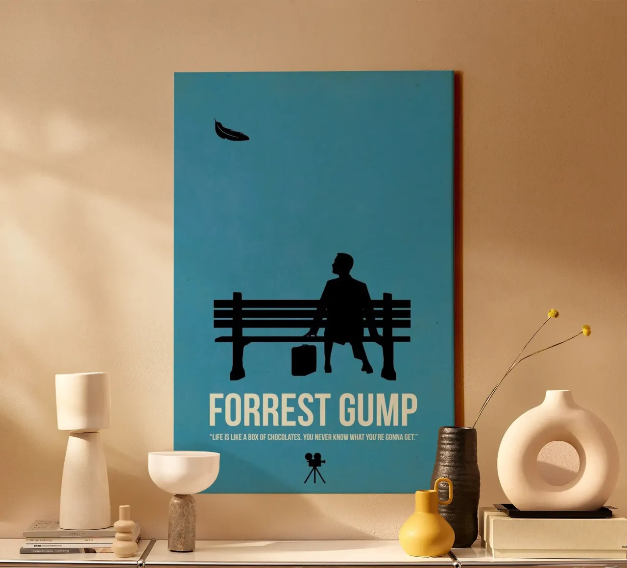 Forrest Gump canvas met Baklijst van Naxart
