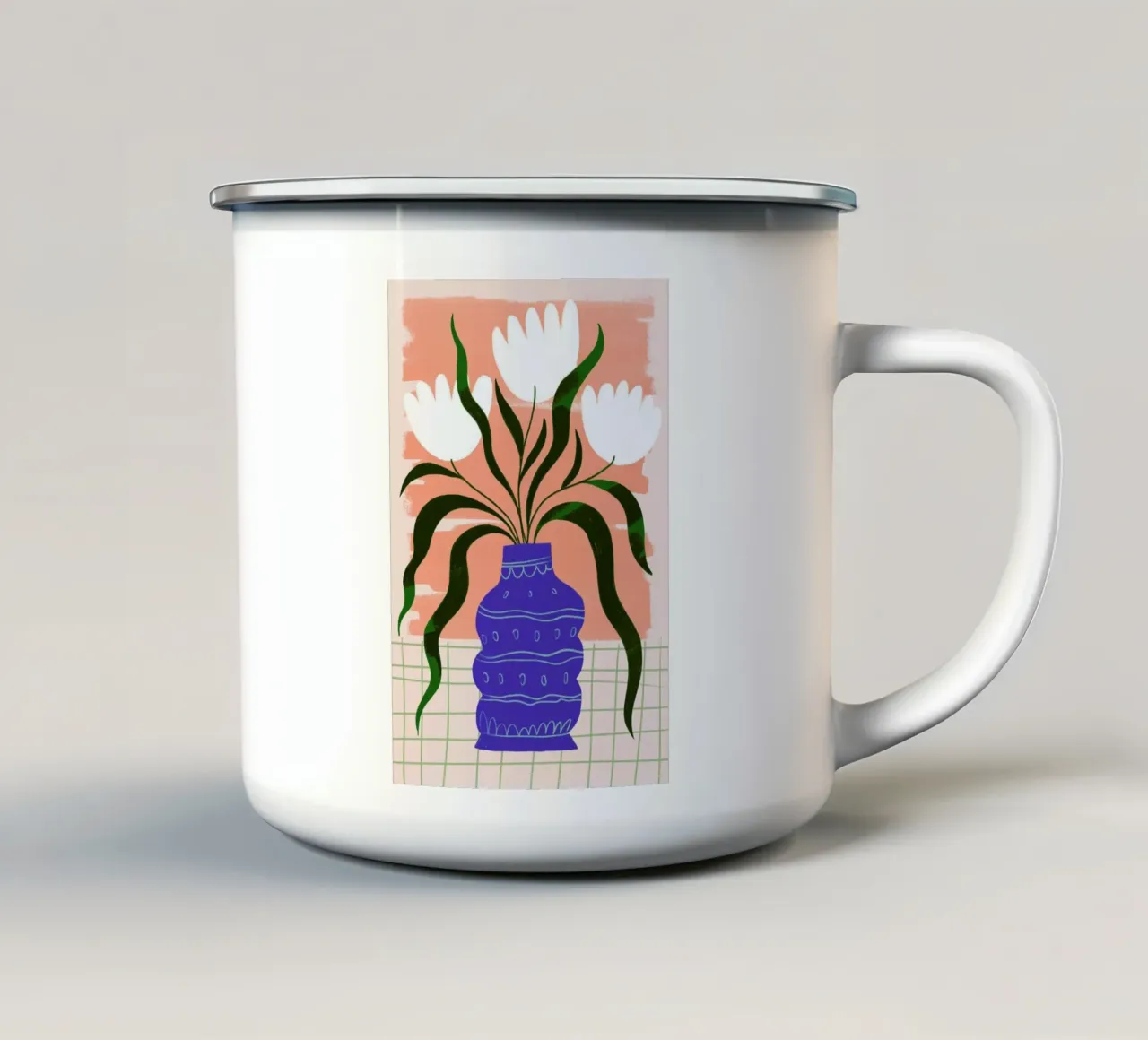 Snowdrops tazza in smalto da Pure