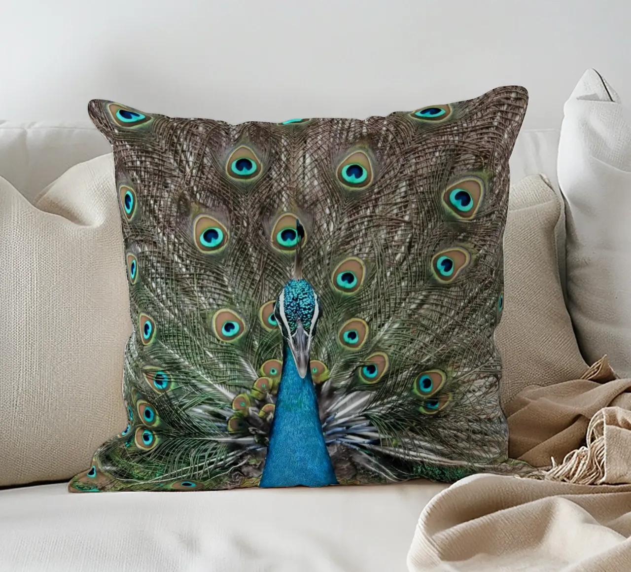 Peacock cuscino da photolovers