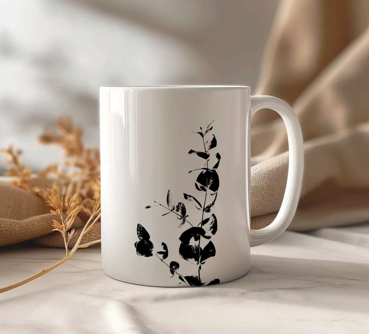 Fragmented Foliage tazza in ceramica da Silhouetica