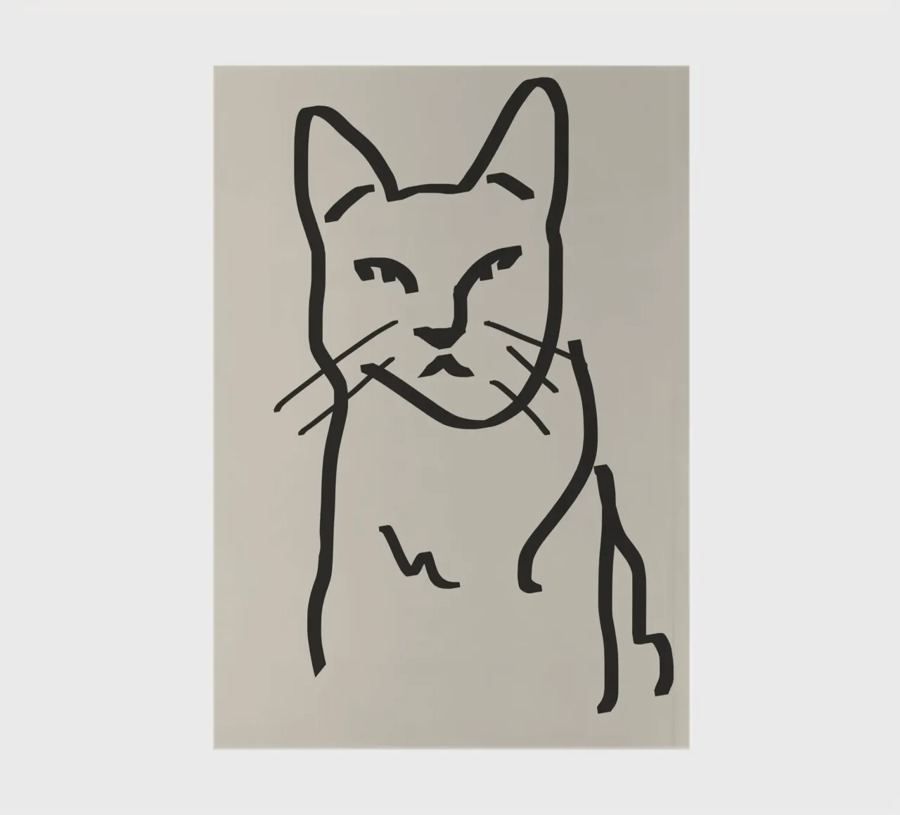 Line art cat drawing 2 notebook by Little Dean