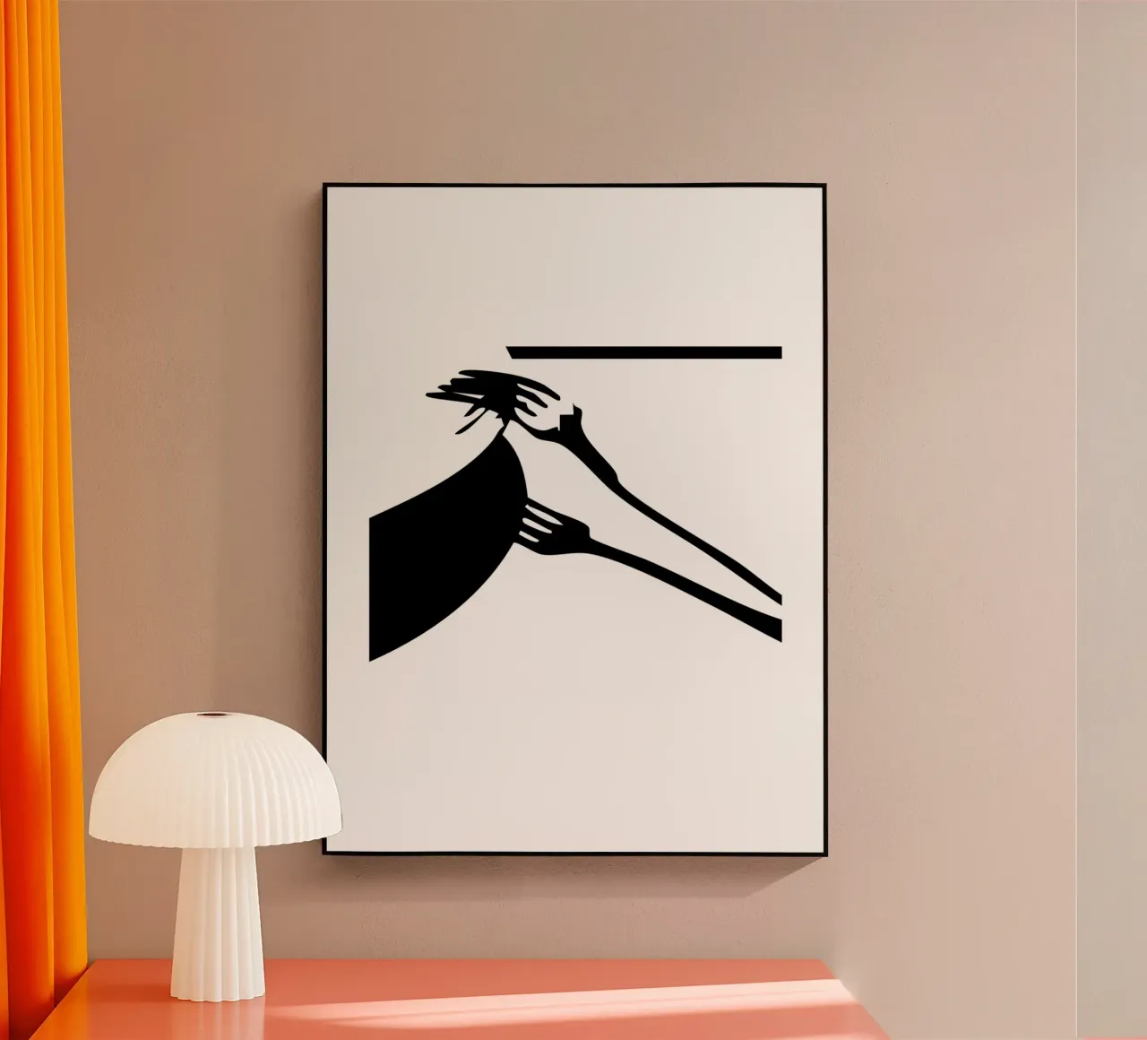 The Pause Between Courses plexiglass da Silhouetica