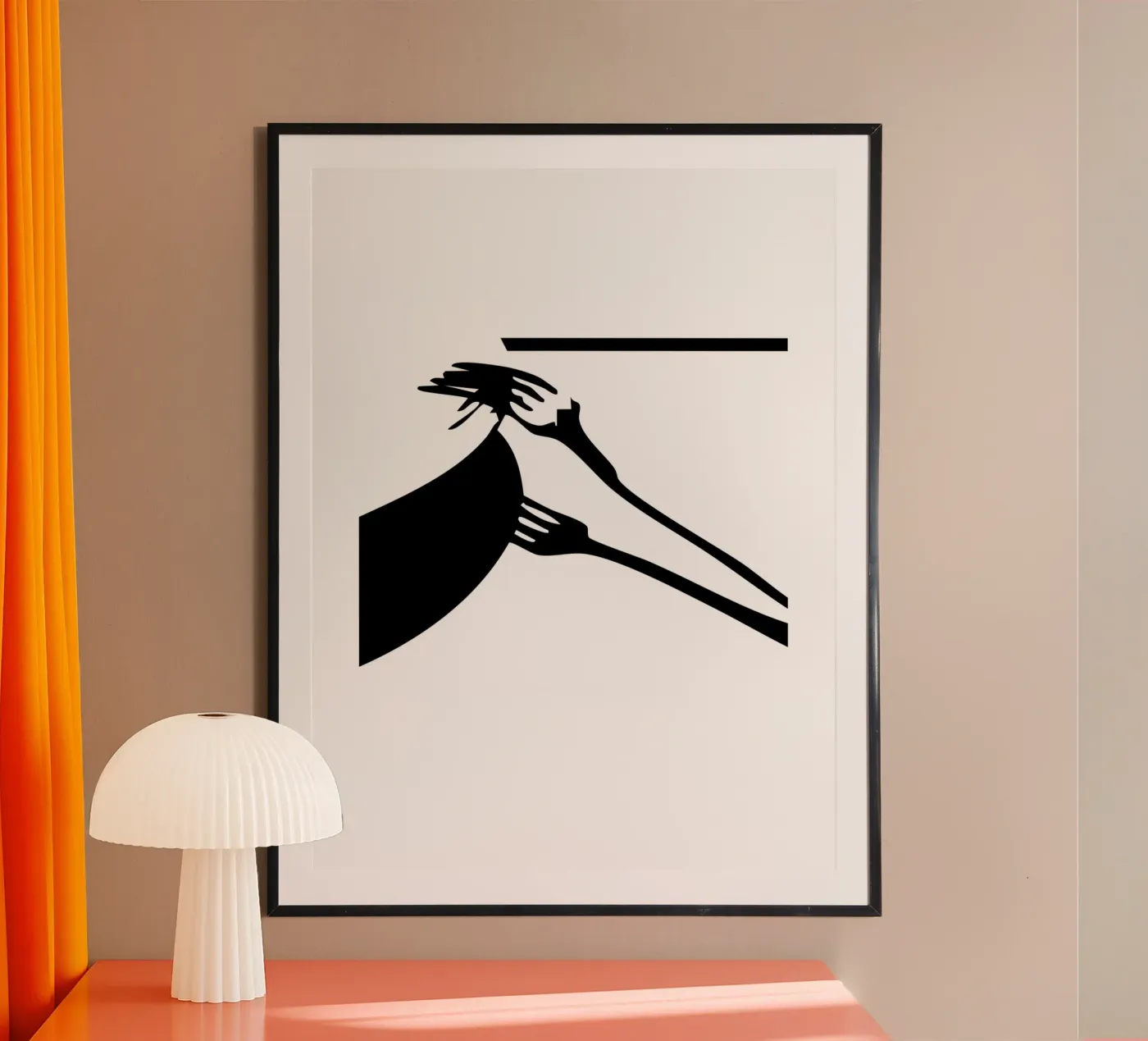 The Pause Between Courses poster van Silhouetica