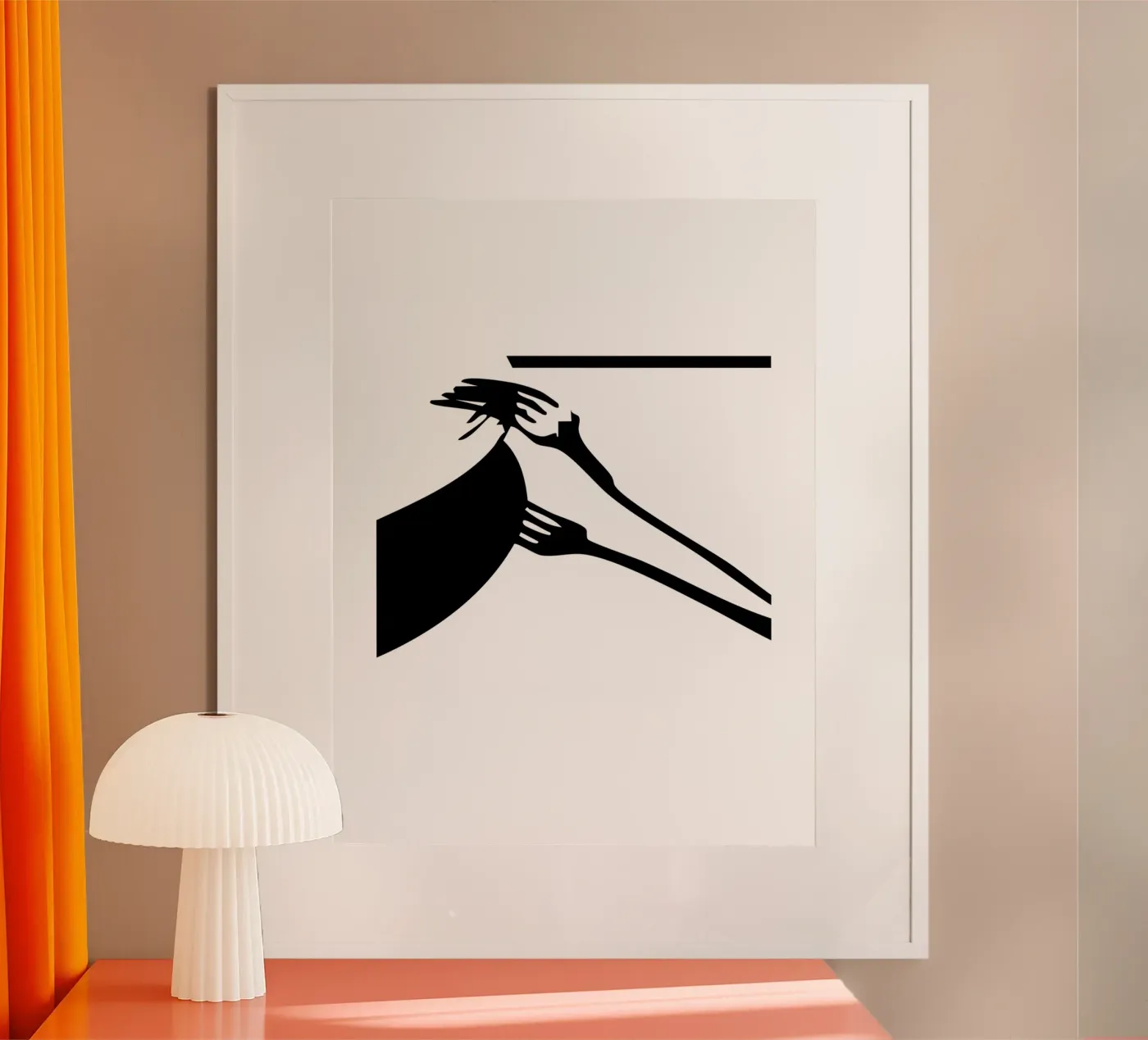 The Pause Between Courses poster van Silhouetica