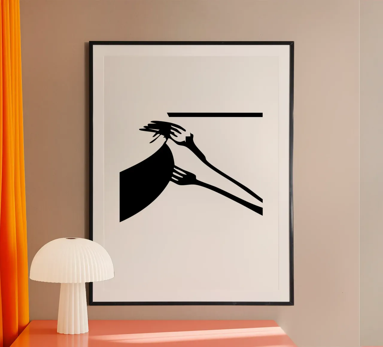 The Pause Between Courses poster van Silhouetica