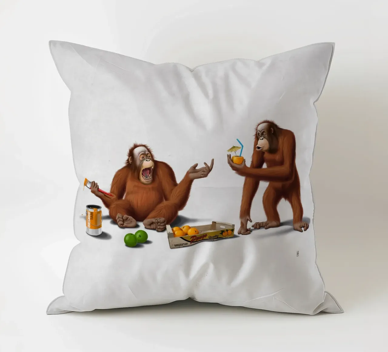 Orange Man (Wordless) cuscino da Rob Art | Illustration