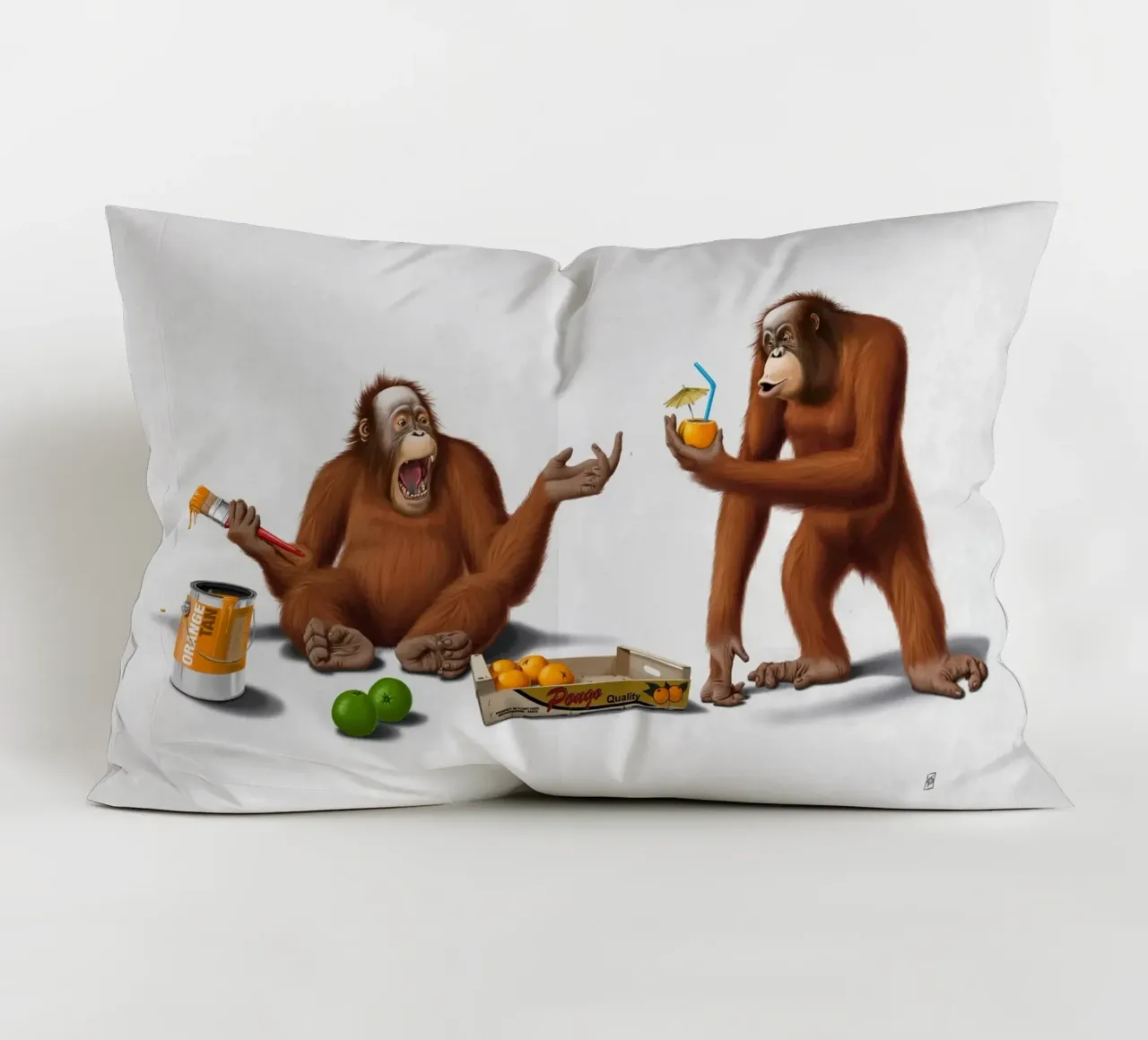 Orange Man (Wordless) cuscino da Rob Art | Illustration