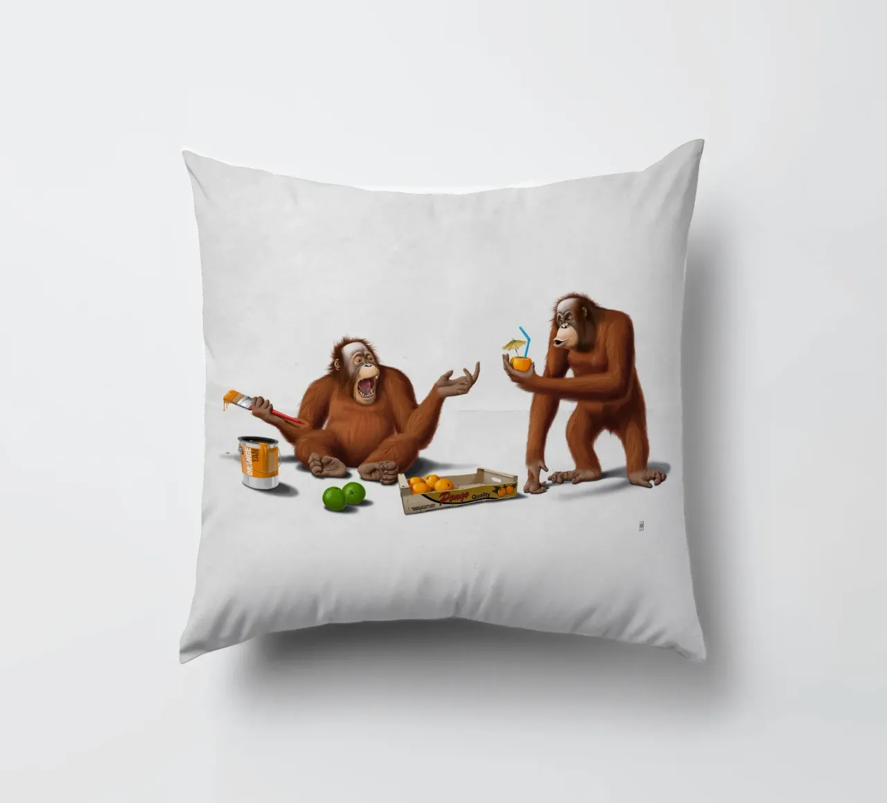 Orange Man (Wordless) cuscino da Rob Art | Illustration