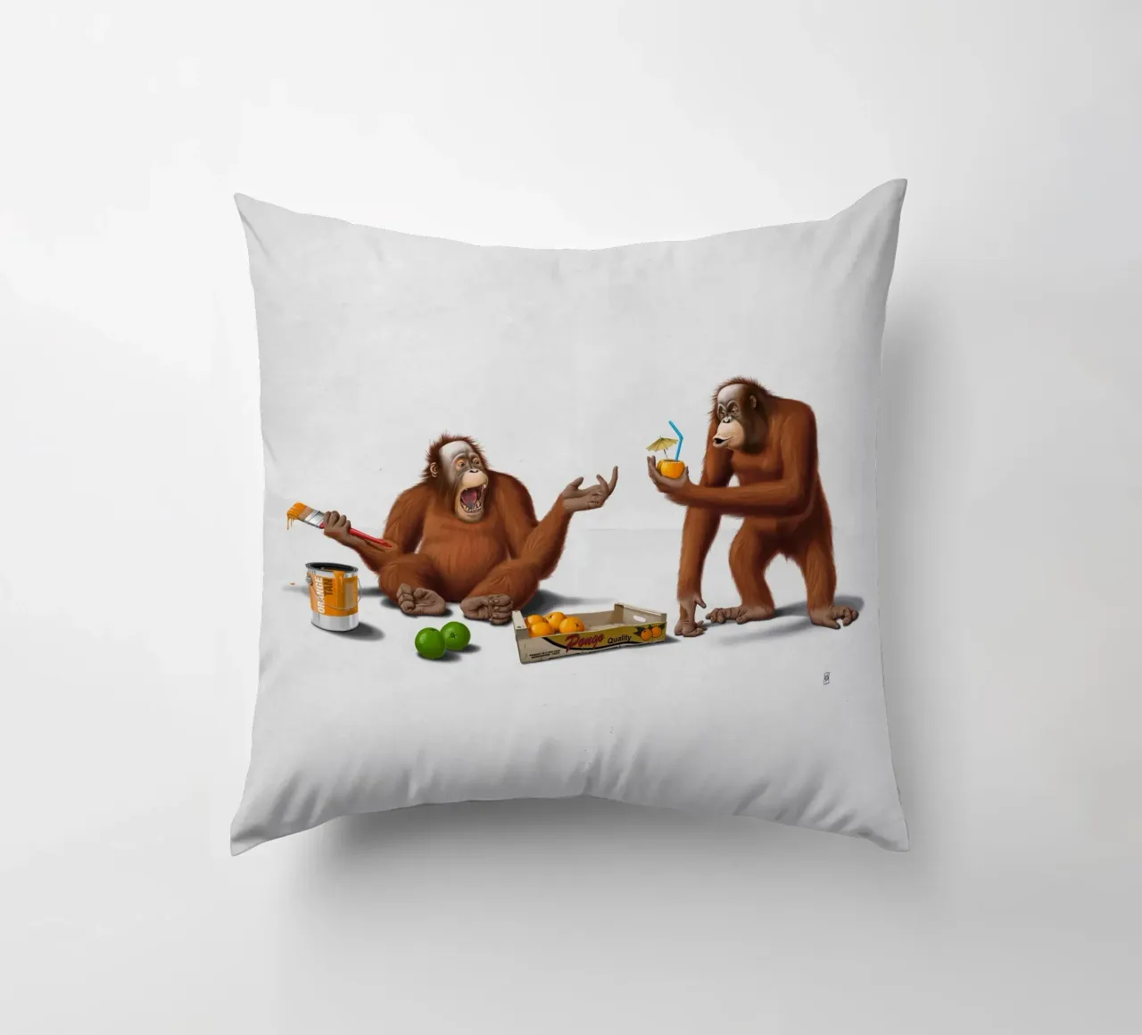 Orange Man (Wordless) cuscino da Rob Art | Illustration