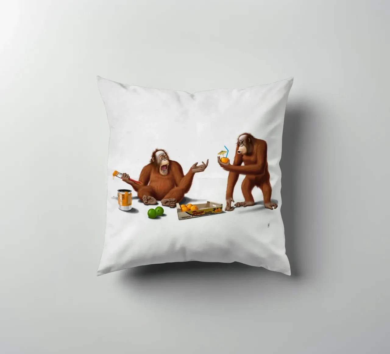 Orange Man (Wordless) cuscino da Rob Art | Illustration