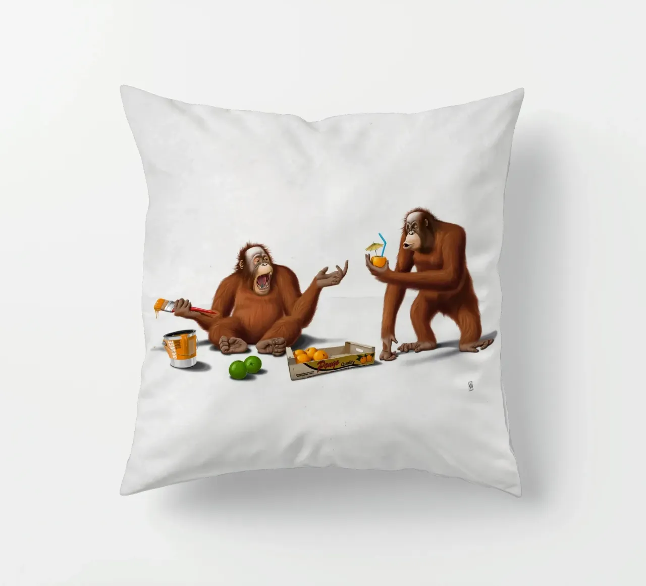 Orange Man (Wordless) cuscino da Rob Art | Illustration