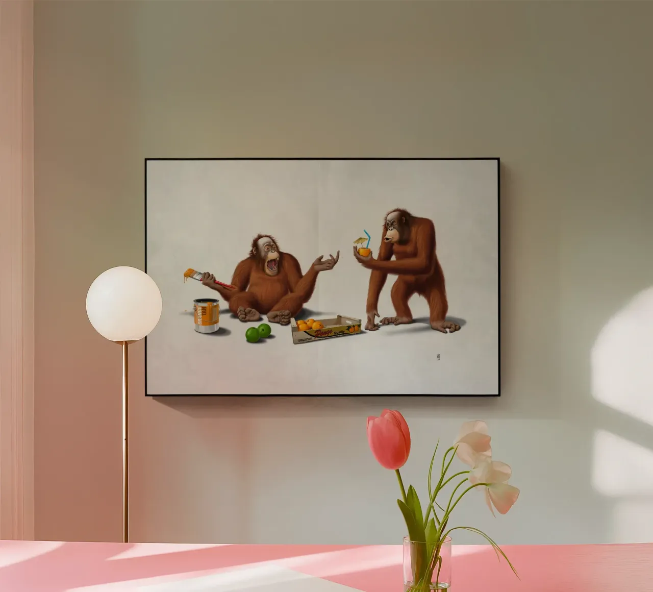 Orange Man (Wordless) plexiglass da Rob Art | Illustration