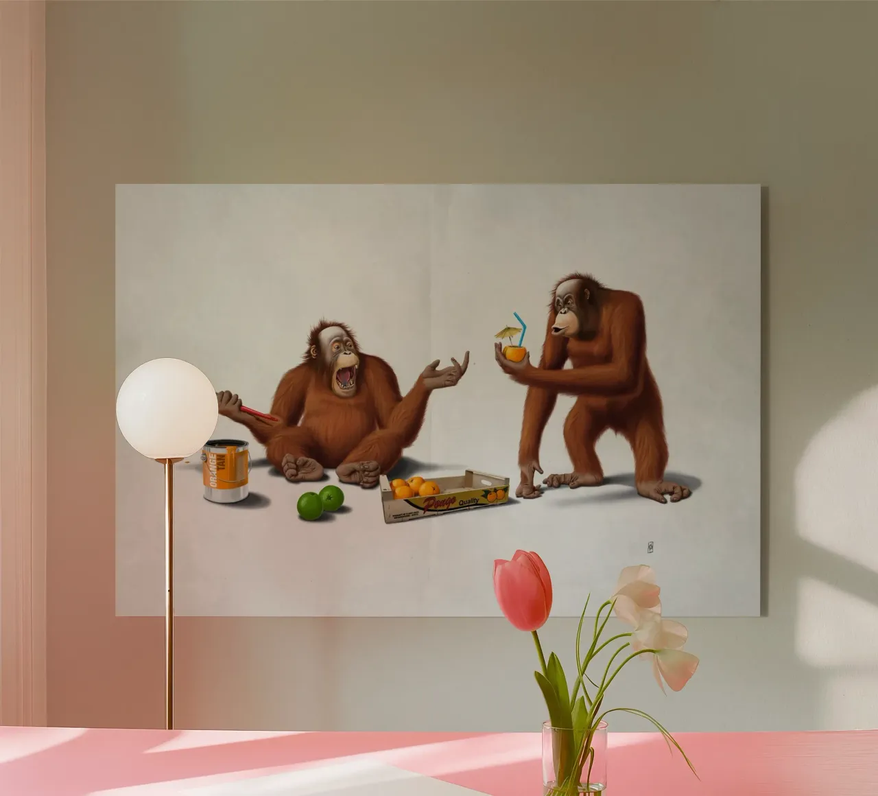 Orange Man (Wordless) plexiglass da Rob Art | Illustration