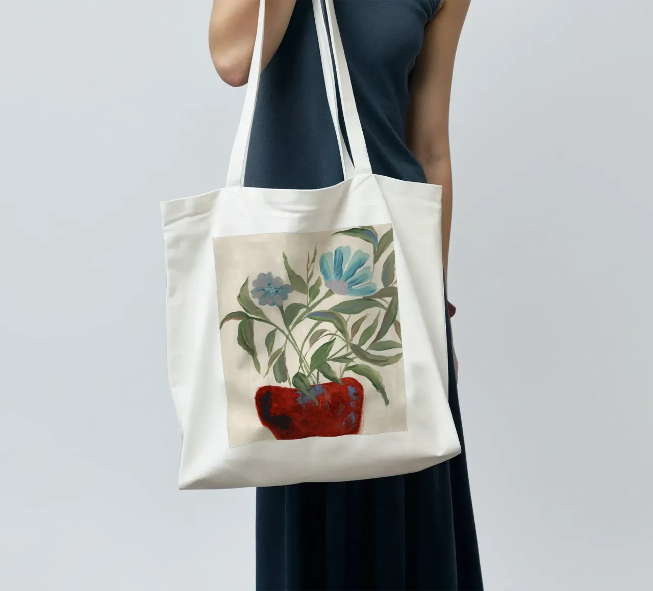 Fiori astratti e pittorici borsa in juta da Nikitajariwala