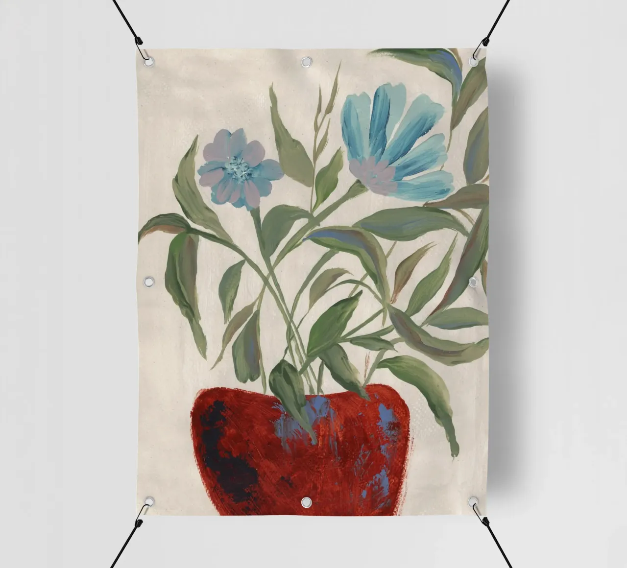 Fiori astratti e pittorici telo in pvc da Nikitajariwala