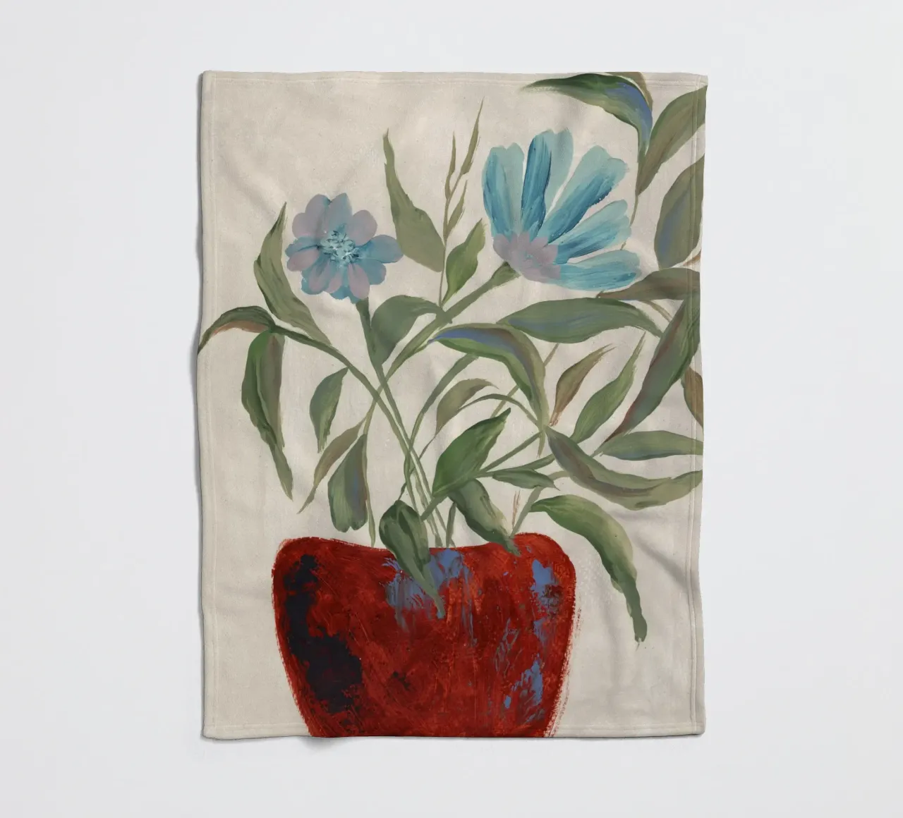 Fiori astratti e pittorici coperta in pile da Nikitajariwala